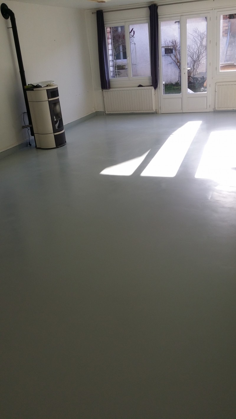 sol 50m2 seine et marne  PU aspect mat 10 gloss