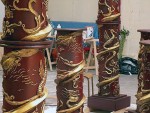 Décor colonnes pour le film kung Fu Panda